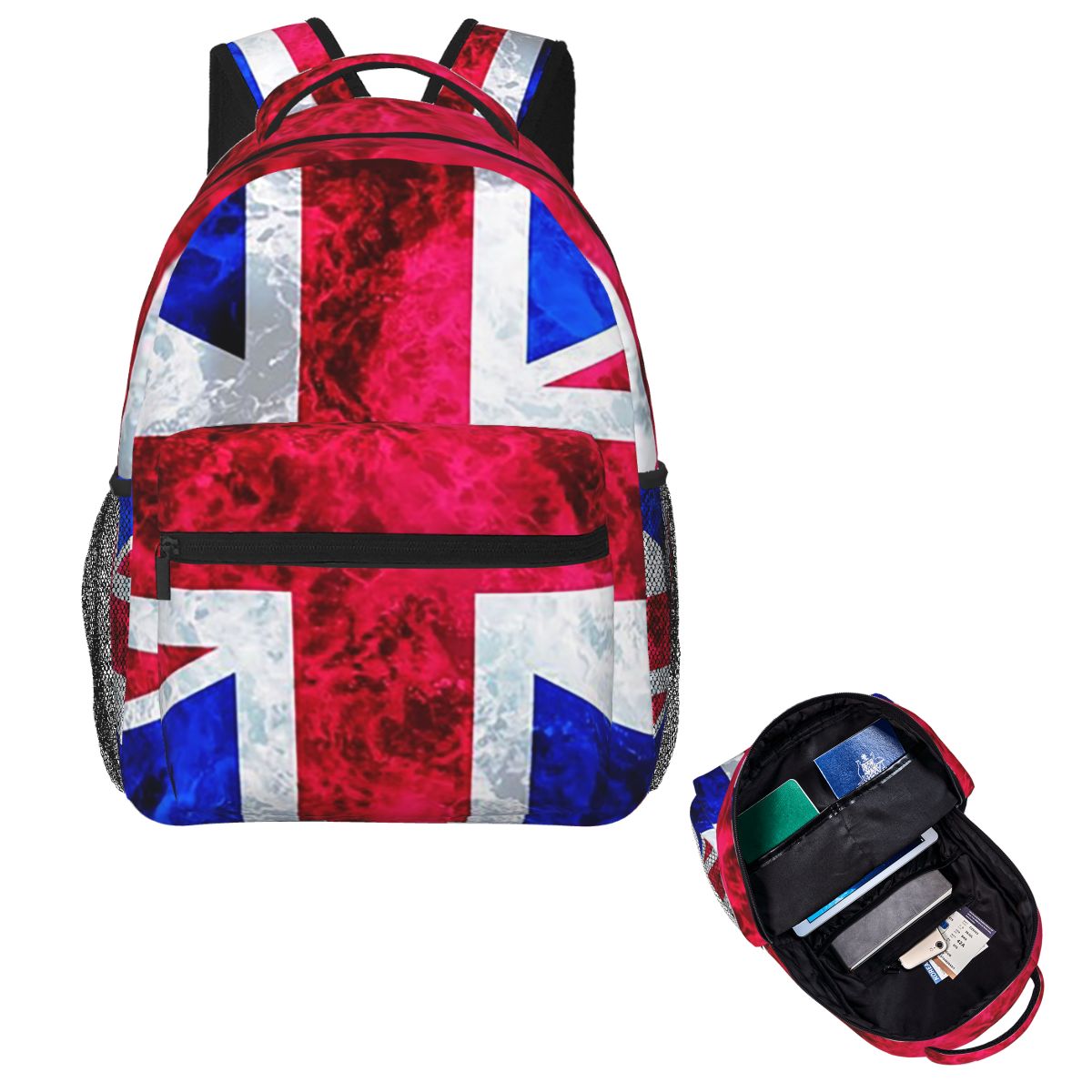 Women Fashion Uk - Plecak podróżny z flagą Union Jack