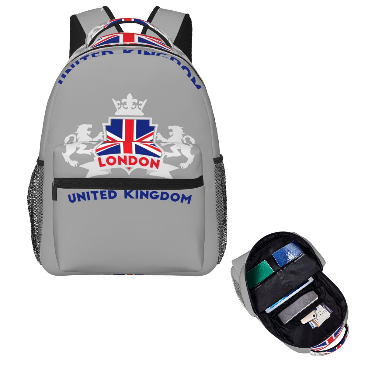Women Fashion Uk - Plecak podróżny z flagą Union Jack