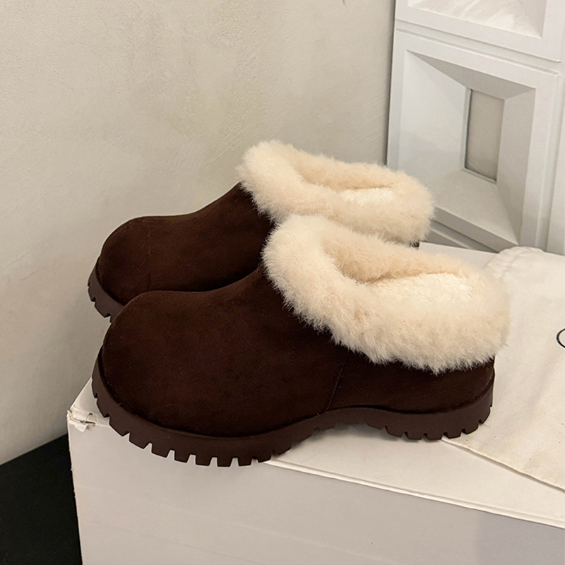 Women'S Fashion Winter 2025 - Damskie puszyste mulesy, płaskie buty, kapcie,