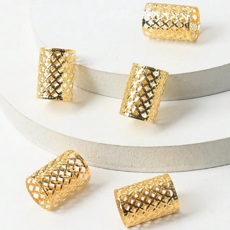 5 szt. Złote metalowe ozdoby d – Women'S Fashion Rings Gold recenzja i cena