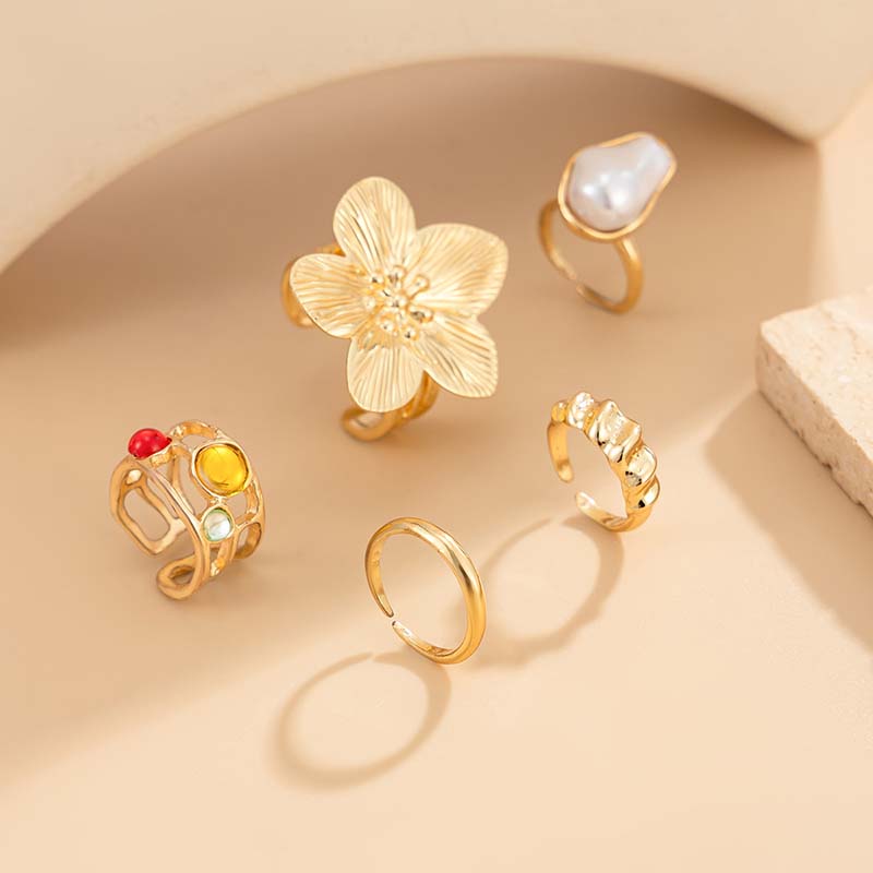 Regulowany zestaw pierścionków – Women'S Fashion Rings Gold recenzja i cena